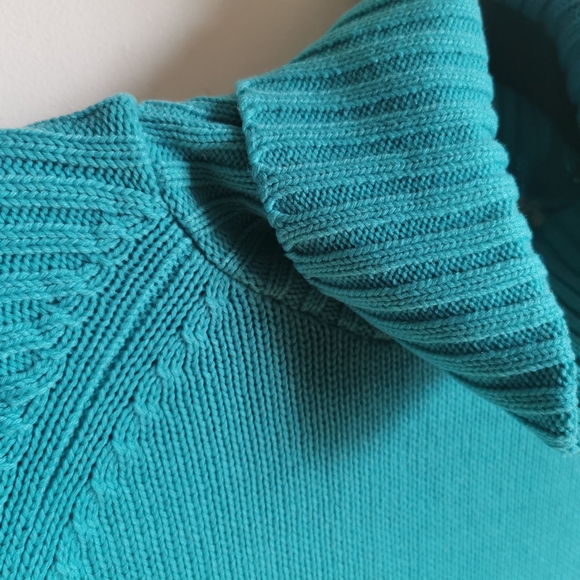 Vintage Ksimeroni Teal Knit Turtleneck - Picture 5 of 5